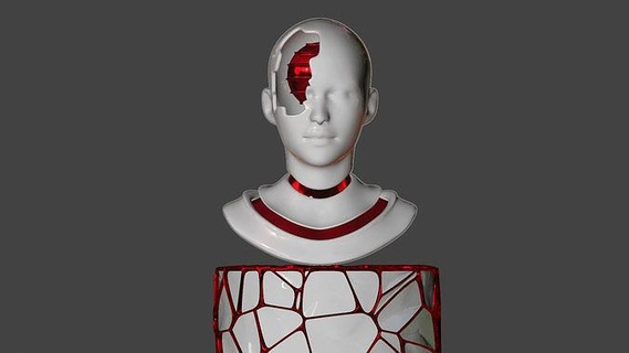 estátua escultura cabeça pausa corpo cortar 3d modelagem impressão 3dprinting esculpir camada arte modelo orifício quebrado britadeira bruto esculturas figura vermelho 3d print model - Mito3D