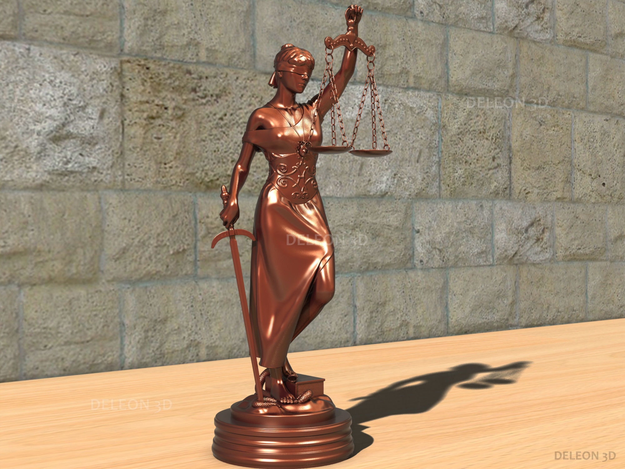 statue themis sculpture female antique lady justice goddess art sculptures 3D print model - Mito3D