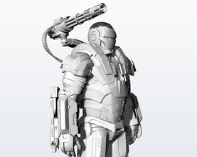 estatua guerra máquina alto calidad detalles anatomybustbustecharactercomicsfigurinegamesherohumanloganmarvelmodel3dsculptsculpturespideystatuetoysvenomzbrushztool historietas hombre acero maquina juguetes figura maravilla escultura ztool zbrush model3d humano robot juegos 3d print model - Mito3D