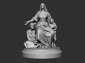 statua scultura donna madre stampa stampa umano arte modello modellazione calcolo sculture anatomia testa uomo ragazzo ragazza chiesa 3d print model - Mito3D