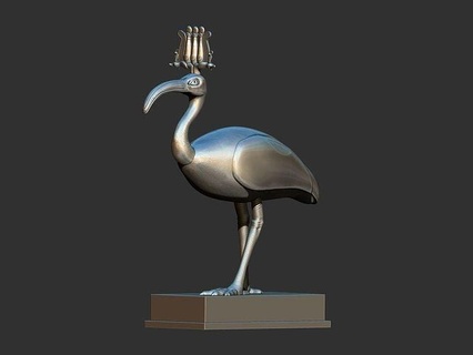 statuette thoth ibis 3d impression modèle art sculptures 3d print model - Mito3D
