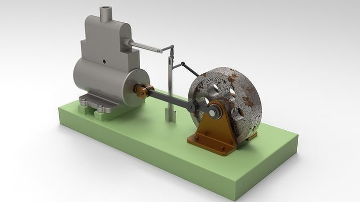 vapor motor thomas recém chegado 1712 james watt ciência engenharia 3d print model - Mito3D