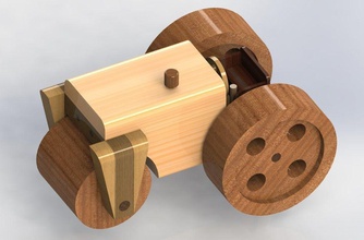 vapor rodillo madera antiguo mueble retro familia juegos juguetes 3d print model - Mito3D