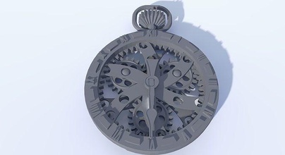 steampunk cosplay poche regarder impression costume halloween l'horloge engrenages planétaire mode 3d print model - Mito3D