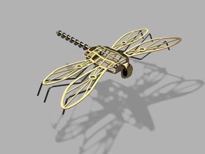 steampunk libélula clásico motor cosplay disfraz retro insecto estilo moda darius escultura estatua esculturas invertebrado arte 3d print model - Mito3D