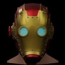 Steampunk Eisen Helm budwin Requisiten Ironman Cosplay Wunder Stark Hobby DIY 3d print model - Mito3D