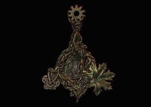 steampunk pendant clock life art symbol jewelry pendants 3d print model - Mito3D
