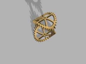 steampunk themed gear ring jewelry fashion printable silver brass jewel style rings 3d print model - Mito3D