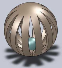 steel ball sphere 3d ring hobby diy electronics 3d print model - Mito3D