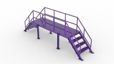 steel stair step tool models house shoots staircase metal 3d solidworks staicase structure 3d print model - Mito3D