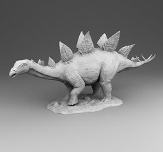 stegosaurus dinosaurs stoneage mesozoic christ 3dmodels 3dprinting games toys 3d print model - Mito3D