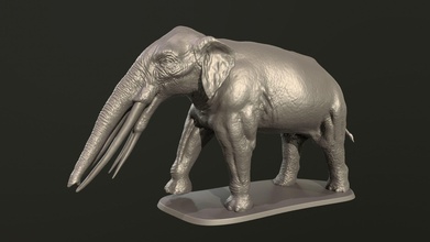 stegotetrabelodon syrticus elefant mastodon sinomastodon paläontologie dinosaurier kunst skulpturen mammut ausgestorben 3d print model - Mito3D