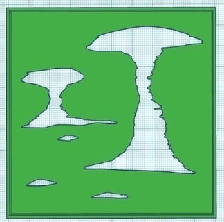 Schablone Airbrush Felsen Formation Landschaft Typografie Kunst Design Gliederung Hintergrund Farbe Fliese Clip 3d print model - Mito3D