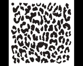 stencil macchie di leopardo art macchia animali savana safari artisti trasferibili parete dipinto torta signs logos 3d print model - Mito3D