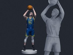 steph köri 3d yazdırılabilir 6 basketbol nba spor atıcı şef insan adam karakter spalding şampiyonlar sanat eseri dekor dekorasyon heykelcik rakamlar az vesika heykel heykeller 3d print model - Mito3D