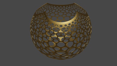 stereografica di voronoi sfera casa arredamento interni la decorazione il design camera art astratto geometrica contemporanea matematica matematiche arte 3d print model - Mito3D