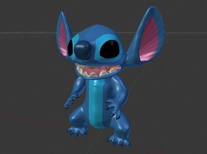 stich 3d model stitch disney cartoon toy kid child character person games toys 3d print model - Mito3D