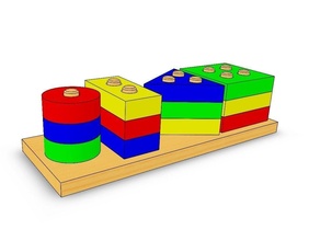 palo constructor niños juguete negocio cubo juego desunido cuerpo juegos juguetes rompecabezas 3d print model - Mito3D