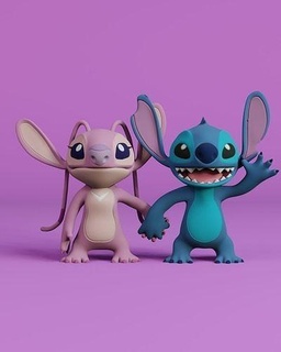 stitch angel game toy action pokemon anime japan tokio cartoon art manga cute home collectible sculpture character disney lilo games toys 3d print model - Mito3D