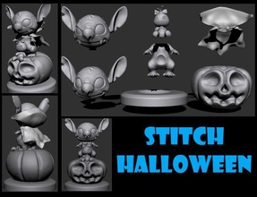 stitch halloween surreal cute art character fun cartoon 3dprinting toy sculpture figure animal games toys nature figurine funny statue curved lego 3d print model - Mito3D