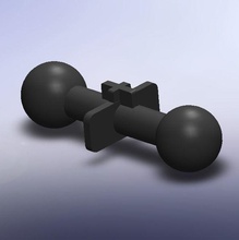 stl 3d imprimable action figure balle mixte hanche cheville jeux jouets 3d print model - Mito3D