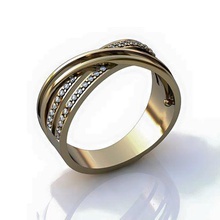 stl anello 3d 009 gioielli originariamente gemma oro i diamanti anelli 3d print model - Mito3D