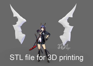 stl cosplay corna chen arknights corno figura 3dprint 3dmodel cosplayprop passatempo Fai 3d print model - Mito3D