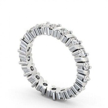 stl expediente oro junquillo diamante eternidad anillo platino brillante matrimonio compromiso precioso joya lujo cromo plata imprimible accesorio joyería anillos 3d print model - Mito3D