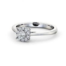 stl file engagement ring diamonds platinum shining marriage precious gem luxury chrome silver brilliant printable jewel accessory jewelry diamond rings fashion 3d print model - Mito3D