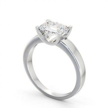 stl arquivo noivado anel princesa cortar diamante platina brilhando casamento precioso gema luxo cromada prata brilhante imprimível jóia acessório joalheria argolas casamento quilate 3d print model - Mito3D