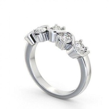 stl expediente platino brillante matrimonio compromiso precioso joya lujo cromo plata imprimible accesorio joyería anillo diamante anillos acero 3d print model - Mito3D