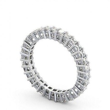 stl expediente princesa cortar diamante eternidad anillo oro platino brillante matrimonio compromiso precioso joya lujo cromo plata imprimible accesorio joyería anillos 3d print model - Mito3D