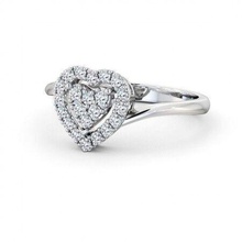 stl datei herz geformt diamant engagement ring platin wertvoll schmuck silber druckbar mode zubehörteil juwel luxus leuchtenden brillant gold schönheit ohrring saphir ringe 3d print model - Mito3D