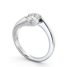 stl expediente compromiso anillo diamante platino brillante matrimonio precioso joya lujo cromo plata imprimible accesorio joyería anillos 3d print model - Mito3D