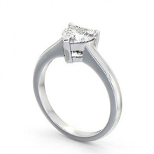 stl file engagement ring heart cut diamond platinum shining marriage precious gem luxury chrome silver brilliant printable jewel accessory jewelry rings 3d print model - Mito3D