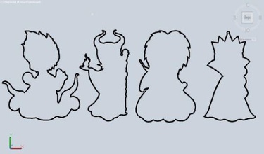 stl dosya peri tale karakterler kurabiye kesici 3d yazıcı basılı model tatlı cadı zalim kediler kalıp hobi kendin yap 3d print model - Mito3D