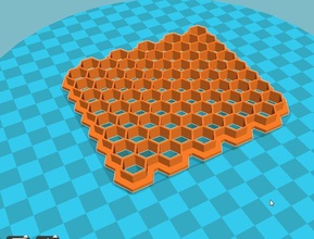 stl file fondant honeycombs embosser cutter icing molds geometric mosaic wallpaper bee honeycomb grid design hexagon house kitchen dining 3d print model - Mito3D