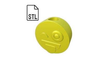 stl file of straw topper wink smiley 3d printing stlfiles stereolithography strawtopper strawdecorator strawbuddies for3dprintingonly 3dprintreadymodel plaprinting fdm digitaldownload newstl 3dprint blender3d decorator partyproduct fun3dprint for3dprinter hobby diy 3d print model - Mito3D