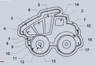 stl dosya kamyon kurabiye kesici baskı 3d desenler dijital makineler dosyalar model hobi kendin yap 3d print model - Mito3D