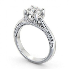 archivo stl el platino brillante matrimonio compromiso precioso gem de lujo chrome la plata imprimible joya accesorio joyería anillo diamante los anillos 3d print model - Mito3D