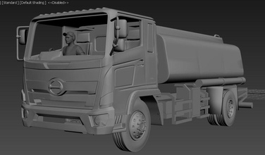 stl fuel truck 72 scale 72scale fueltruck hino 3dprint airport printable hobby diy automotive 3d print model - Mito3D