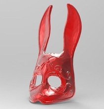 stl mask - bunny 3d 3dmodel 3dprint fashion clothing party face cg 3d print model - Mito3D