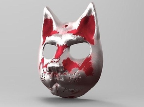 stl maschera gatto 3d 3dmodel 3dprint moda capi abbigliamento festa viso cg 3d print model - Mito3D