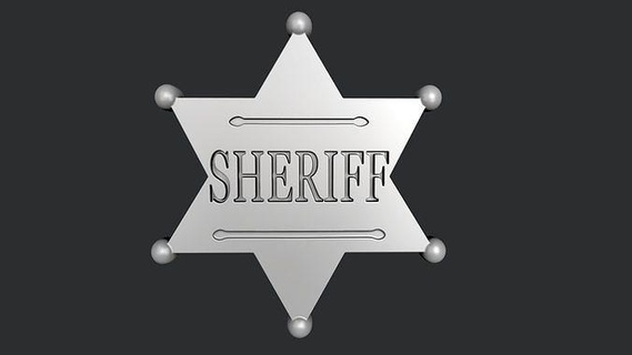 stl modèles 3d impression cnc shérif étoile police icône badge uniforme Ouest vêtements loi mode beauté ceinture art sculptures 3d print model - Mito3D