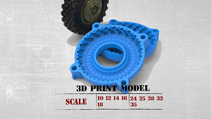 stl printable mold rc truck tire rims files wheels car sla printcar print zil vehicle hobby automotive 3dprint printed diy 3D print model - Mito3D