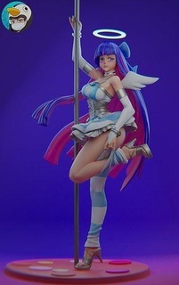 stocking pantystoking garterbelt anime girl angel printable sculpture character games toys 3d print model - Mito3D