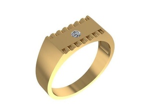 Roca bebé anillo anillos joyería joya oro plata imprimible diamante libra esterlina Moda platino brillante belleza rubí Diamante 3d print model - Mito3D