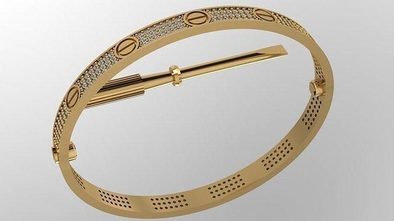 calcolo design diamante vite carter braccialetto desing braccialetti elegante sempre gioielleria hardware lusso oro moda diverso per contemporaneo karitè nozze 3d print model - Mito3D