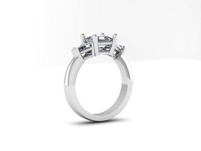 pedra noivado anel diamante dourado prata joalheria argolas 3d print model - Mito3D