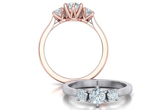 pedra noivado anel imprimível 3dmodel argolas moda diamante brilhante joalheria solitário EUA Canadá europeu safira rubi ouro 3d print model - Mito3D